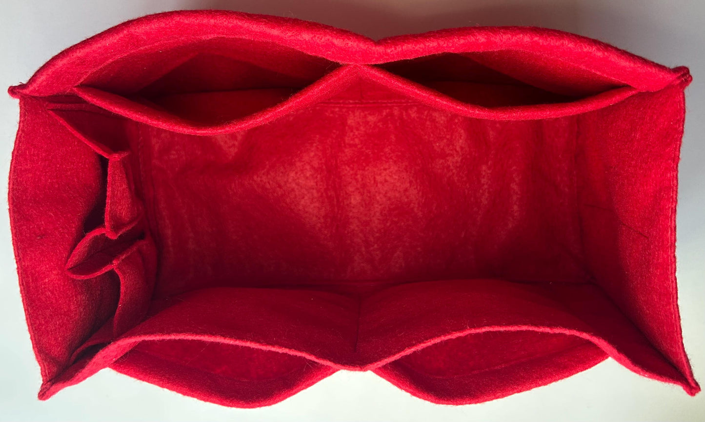 Felt Handbag Organizer Insert: Two-Pocket Tote Liner, Easy Transfer