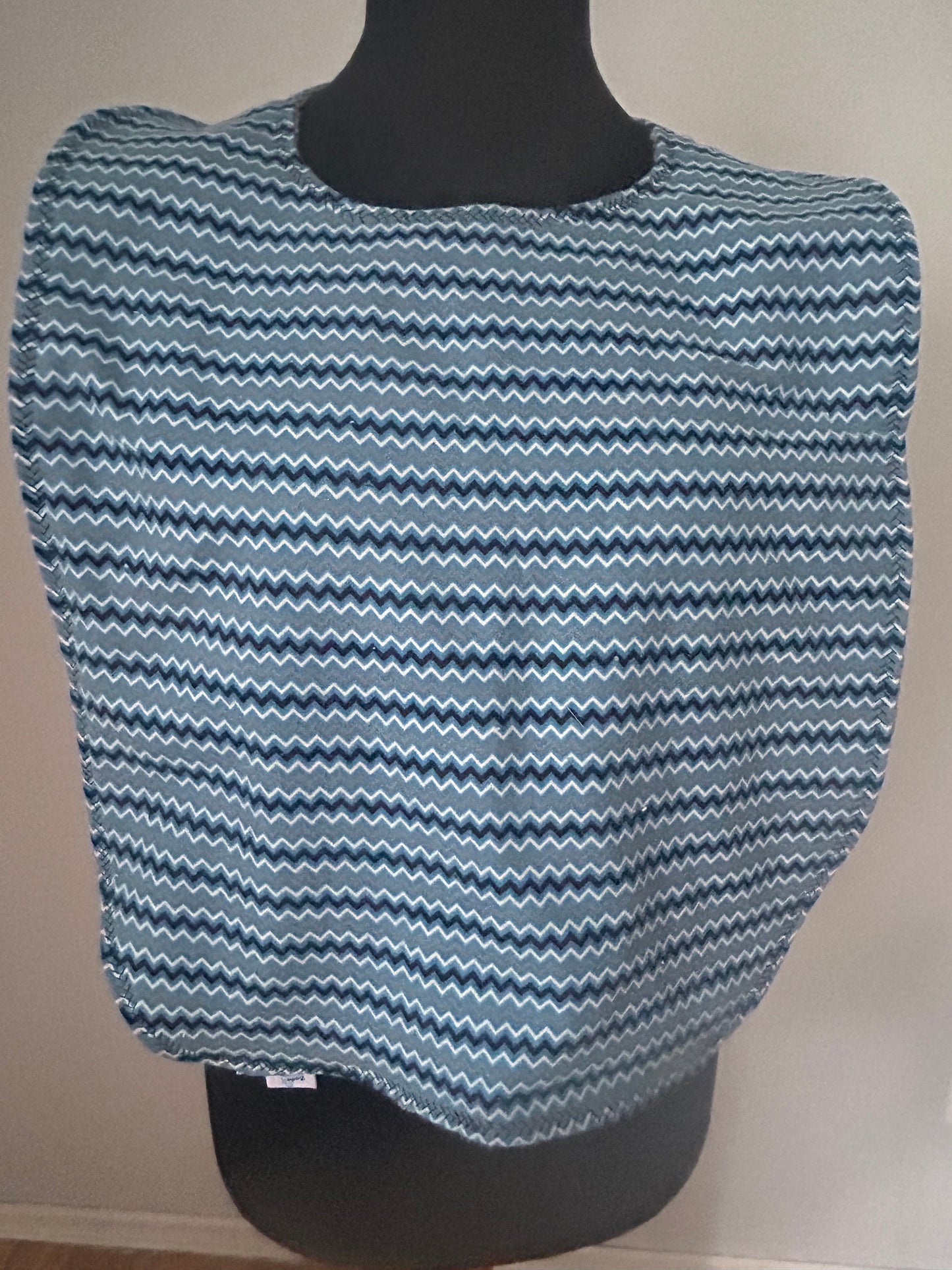 Flannel & Terry Towel Adult Bib: Special Needs Clothing Protector