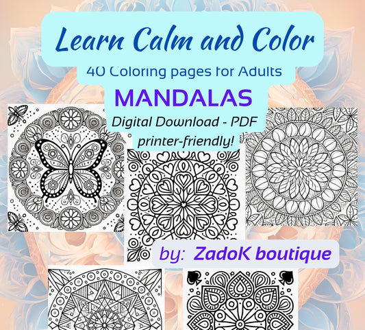 Mandala Coloring Pages for Adults: 40 Printable Designs (PDF Download)