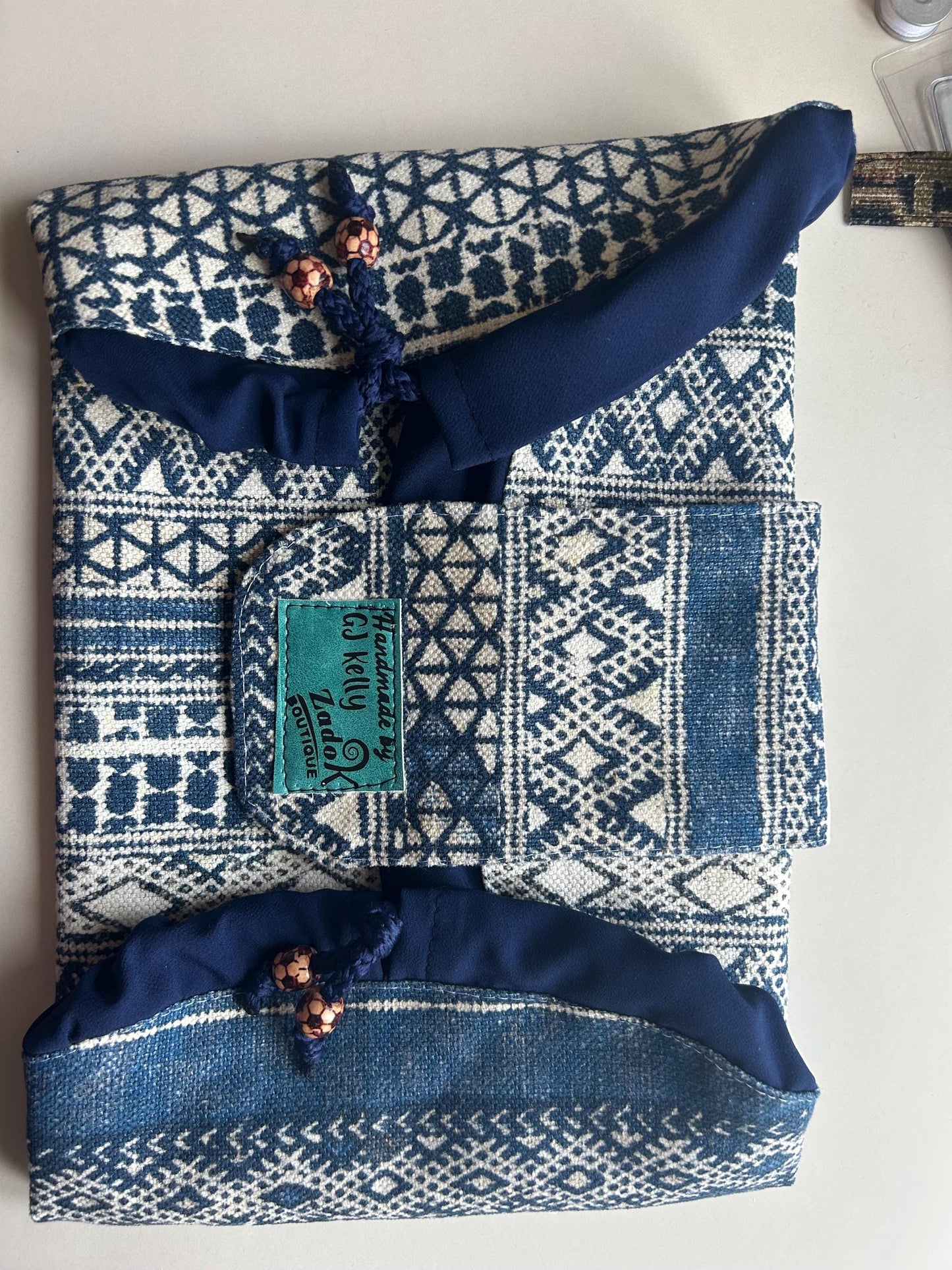 Handmade HAKAN design Makeup Bag: Drawstring Cosmetic Organizer