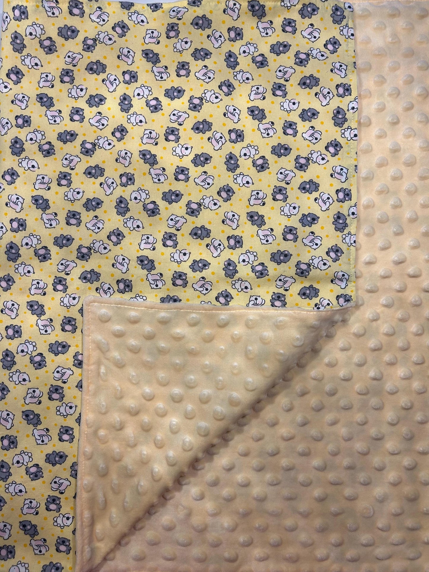 Lovey Comforter Teddy Bear Minky Dot