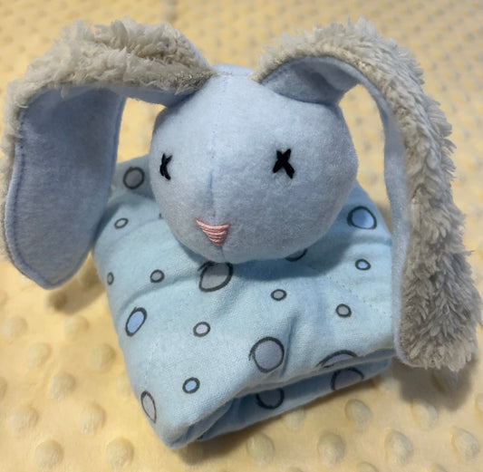 Bunny Lovey Comforter - Baby blanket - Blue or Pink