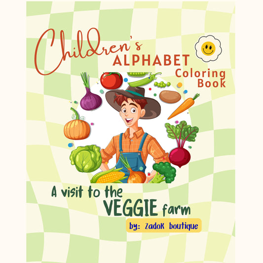 Vegetable Alphabet Coloring Pages for Kids: Homeschool Education (PDF Download)