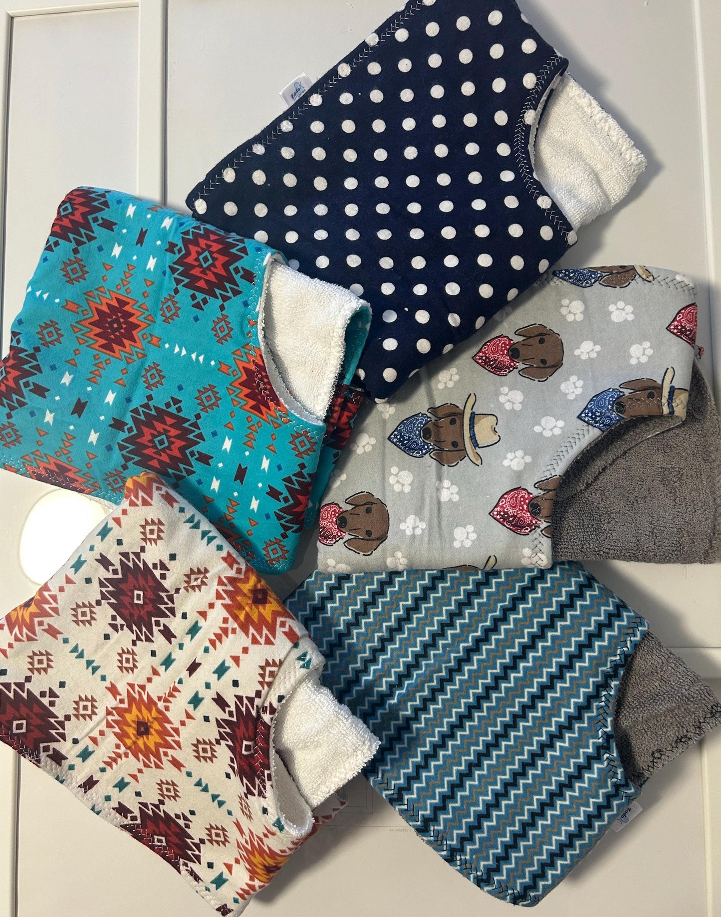 Flannel & Terry Towel Adult Bib: Special Needs Clothing Protector