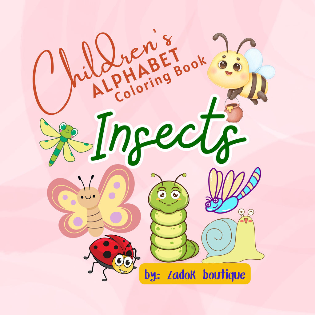 Insects Coloring Pages A-Z: Kids Alphabet Activity (PDF Download)
