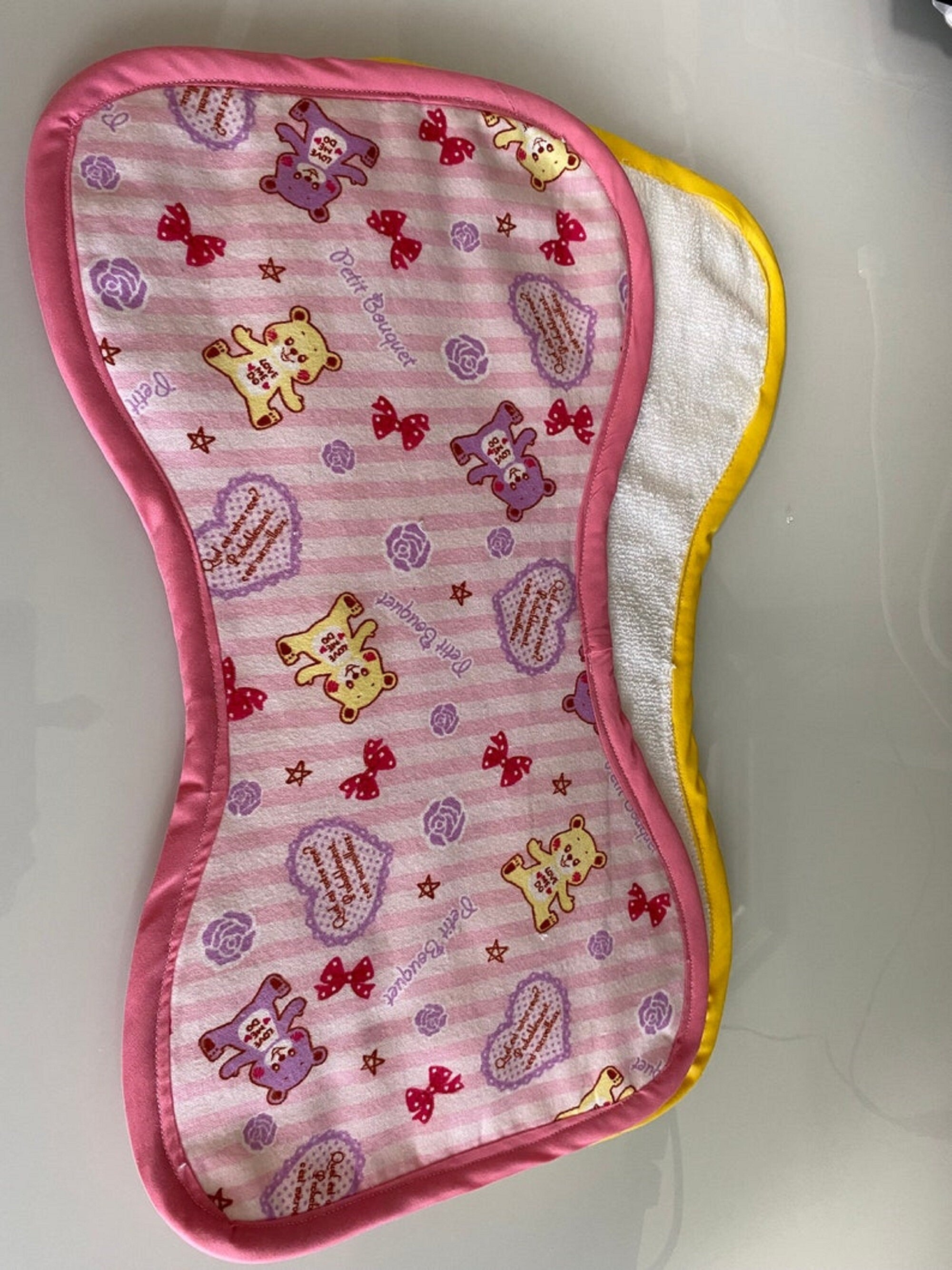 Baby Burp Cloth - Contoured with bias