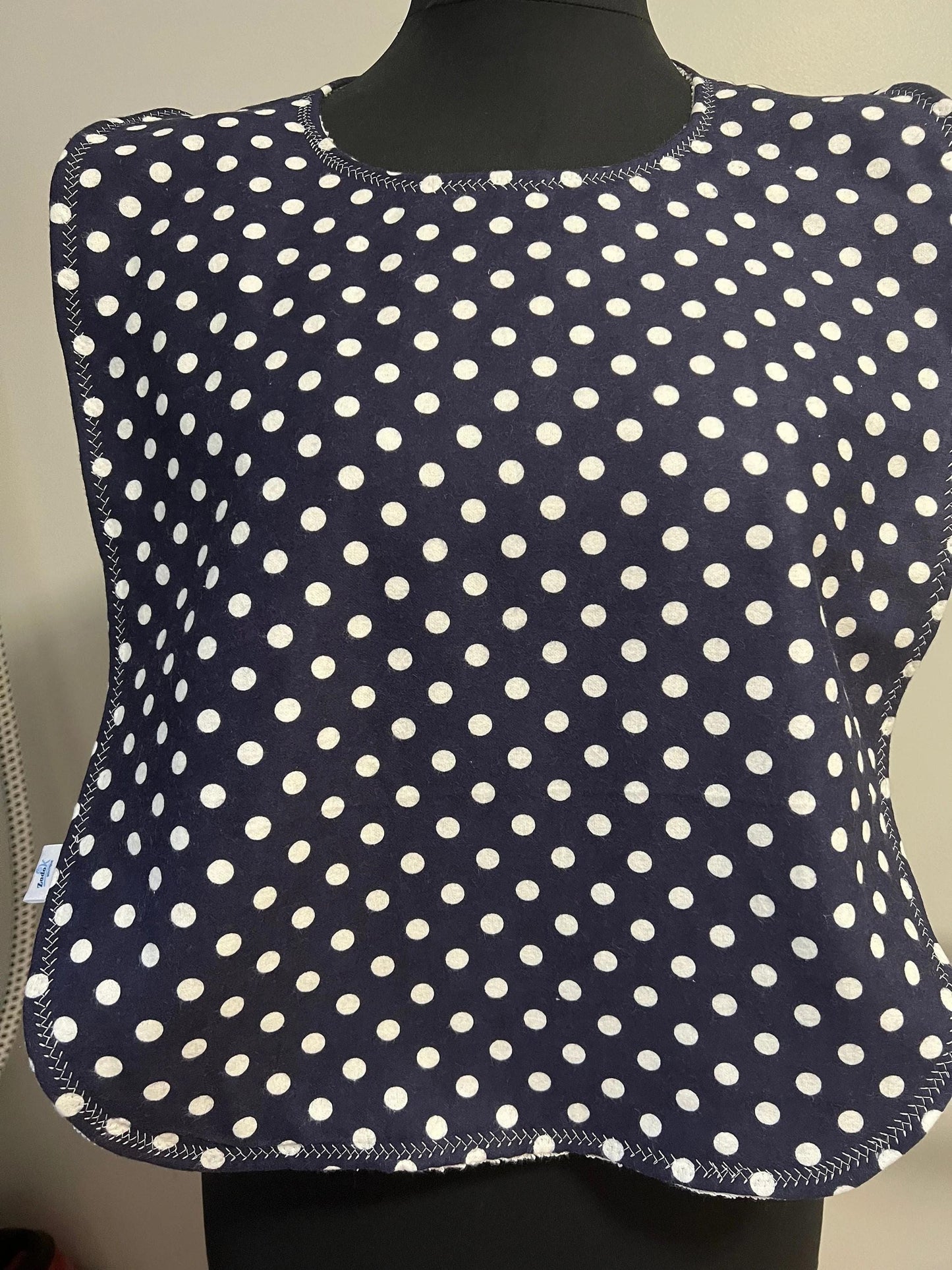 Flannel & Terry Towel Adult Bib: Special Needs Clothing Protector