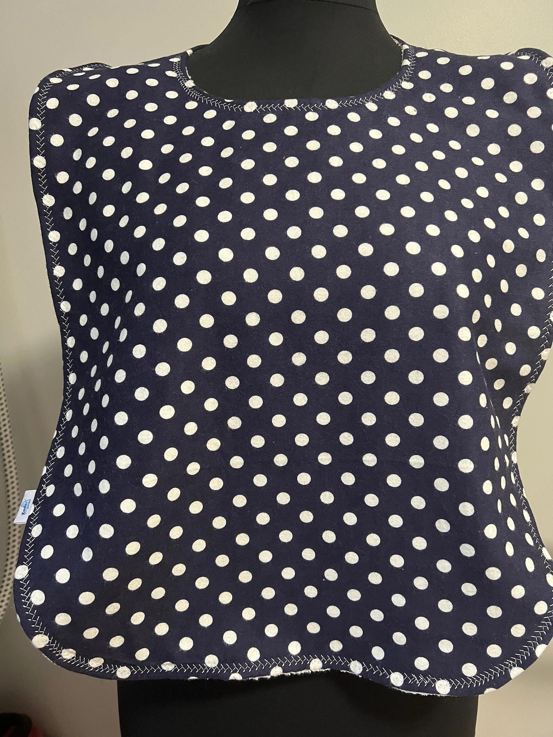 Adult Bib: Flannel & Terry Towel - Clothing Protector | Bib Protective Aprons