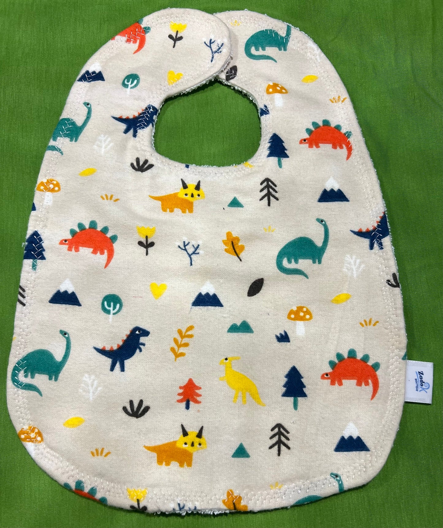 Baby Bib (0-3 Years) - Cotton Flannel (12.5x8.5 inch) - Handmade in Canada