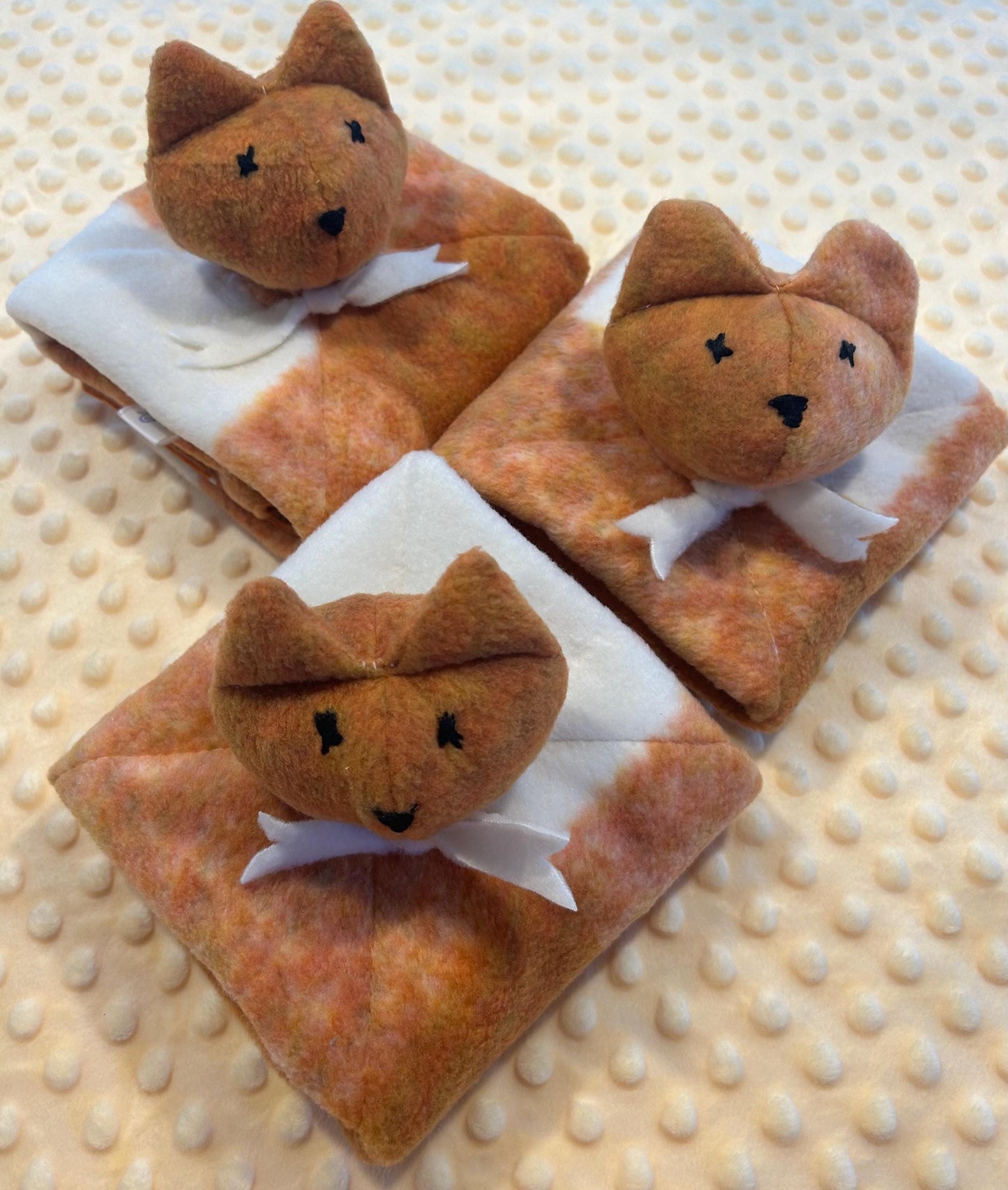 Foxy Lovey Blanket: Soft Plush Baby Comforter - Handmade in Canada