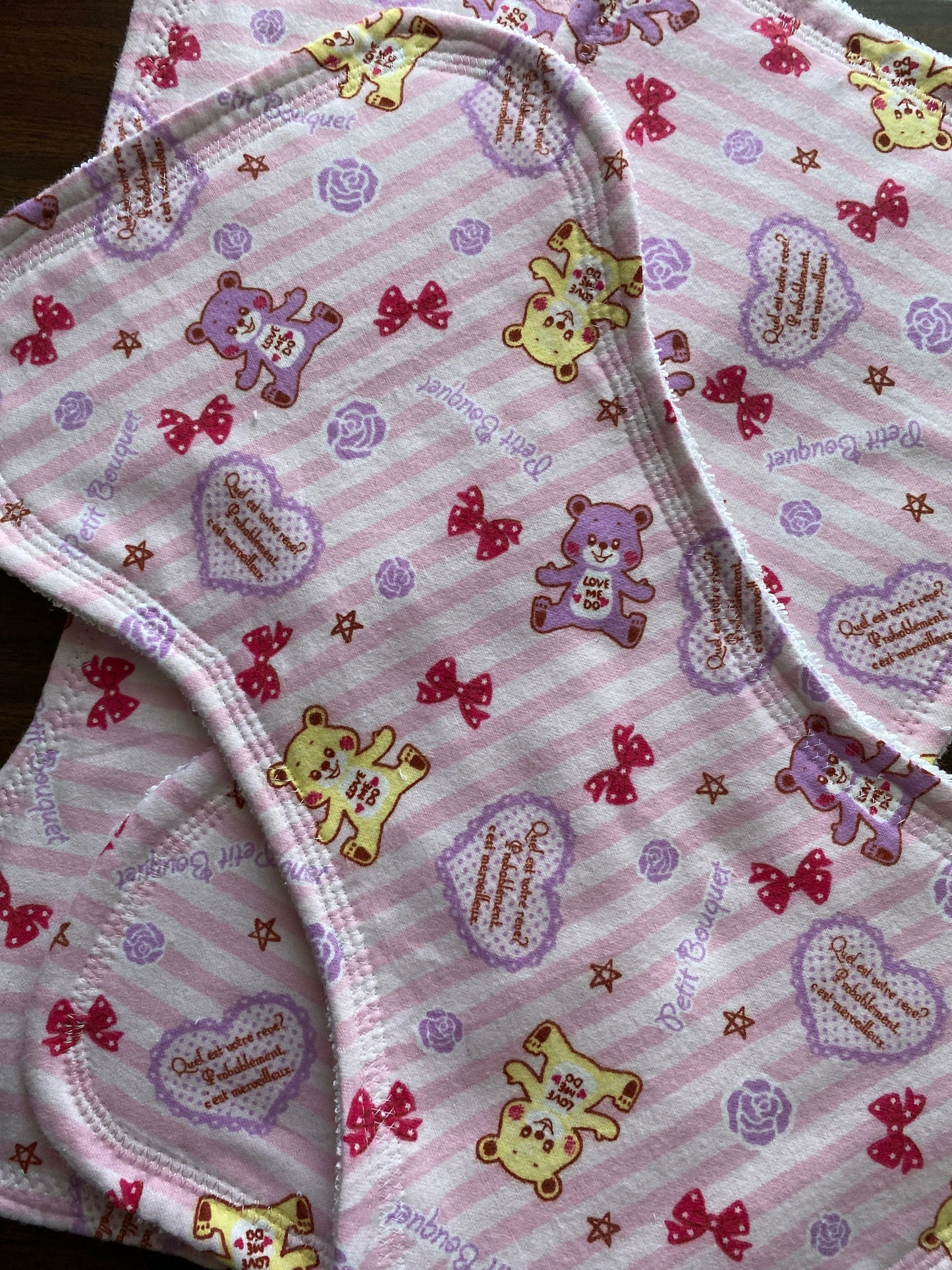 Contoured Baby Burp Cloths: Soft Cotton Flannel, Absorbent Terry Towel
