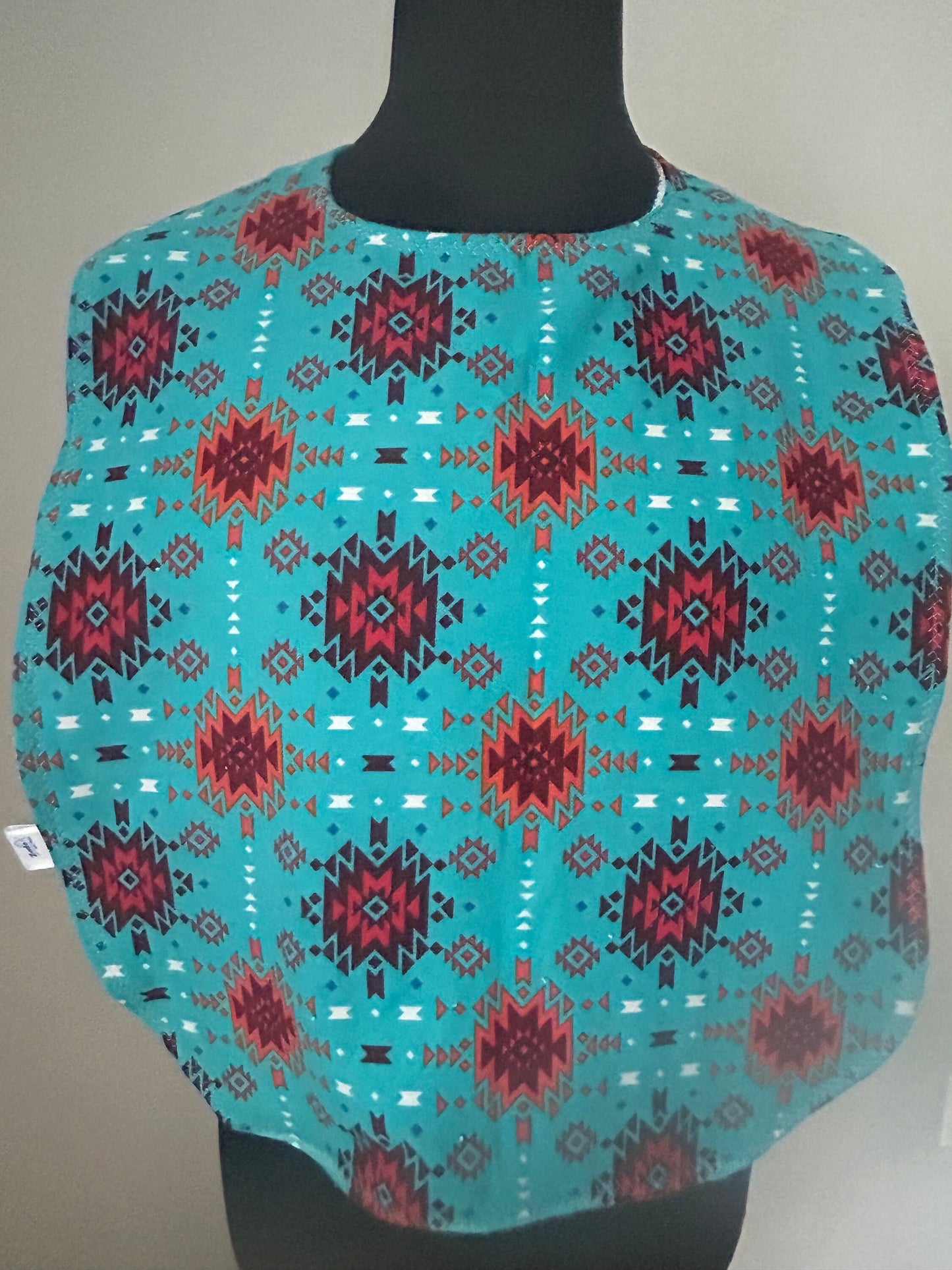 Flannel & Terry Towel Adult Bib: Special Needs Clothing Protector