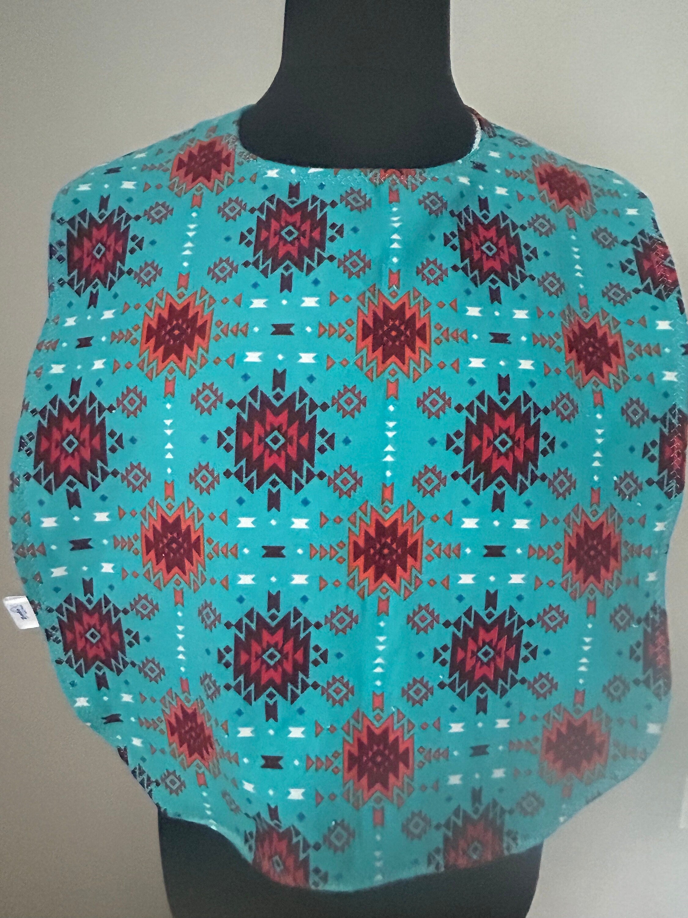 Adult Bib: Flannel & Terry Towel - Clothing Protector | Bib Protective Aprons