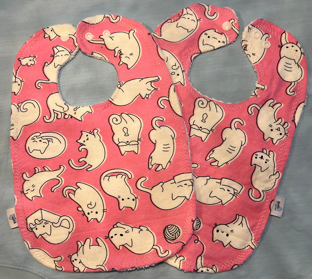 Baby Bib (0-3 Years) - Cotton Flannel (12.5x8.5 inch) - Handmade in Canada