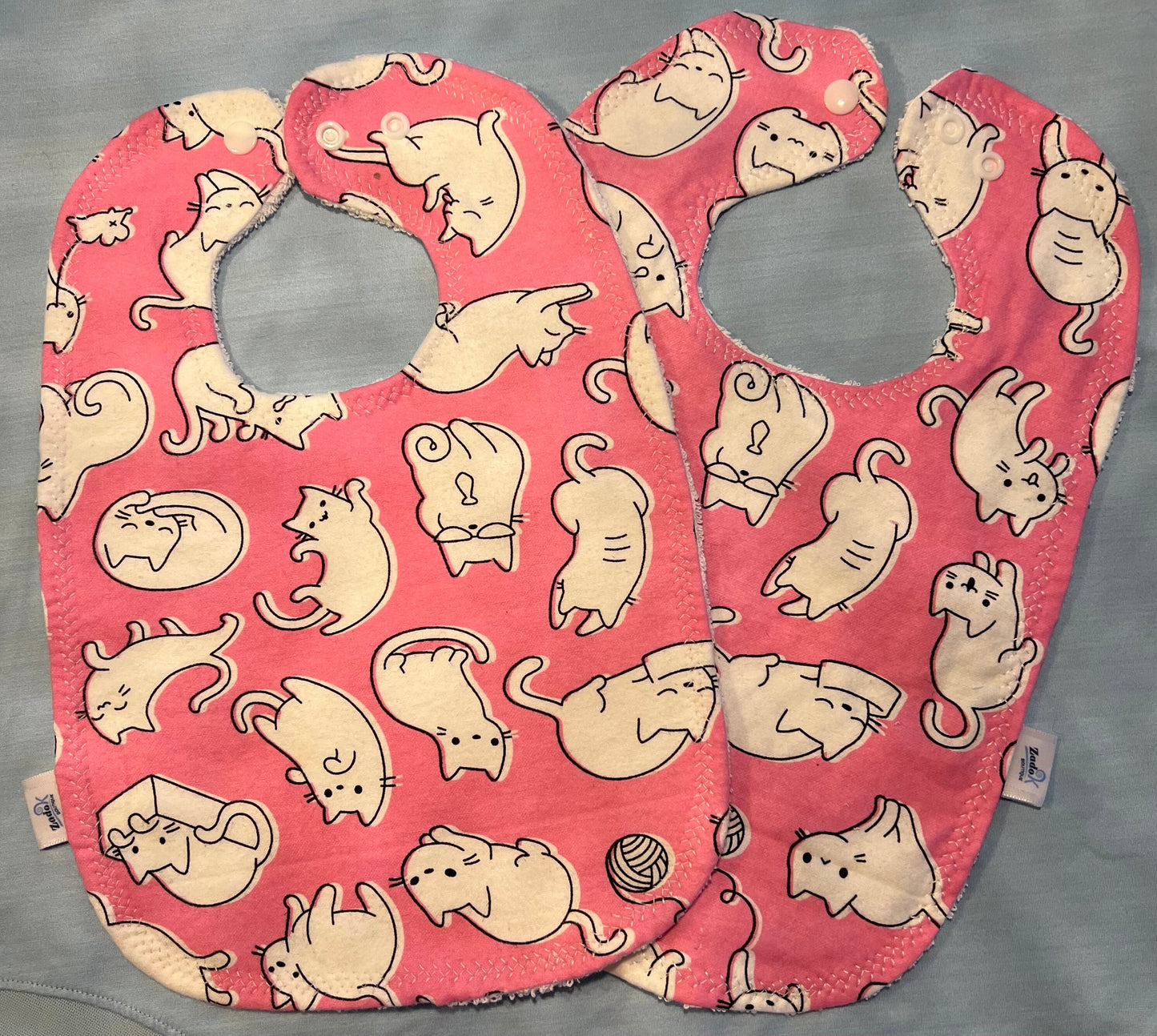 Baby Bib (0-3 Years) - Cotton Flannel (12.5x8.5 inch) - Handmade in Canada