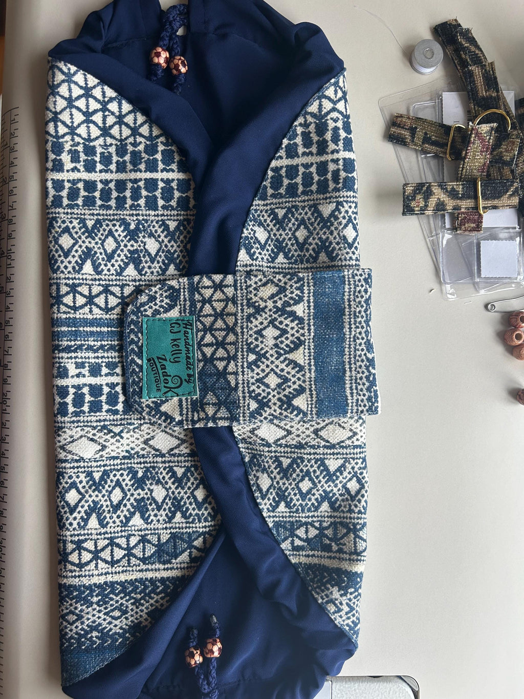 Handmade HAKAN design Makeup Bag: Drawstring Cosmetic Organizer