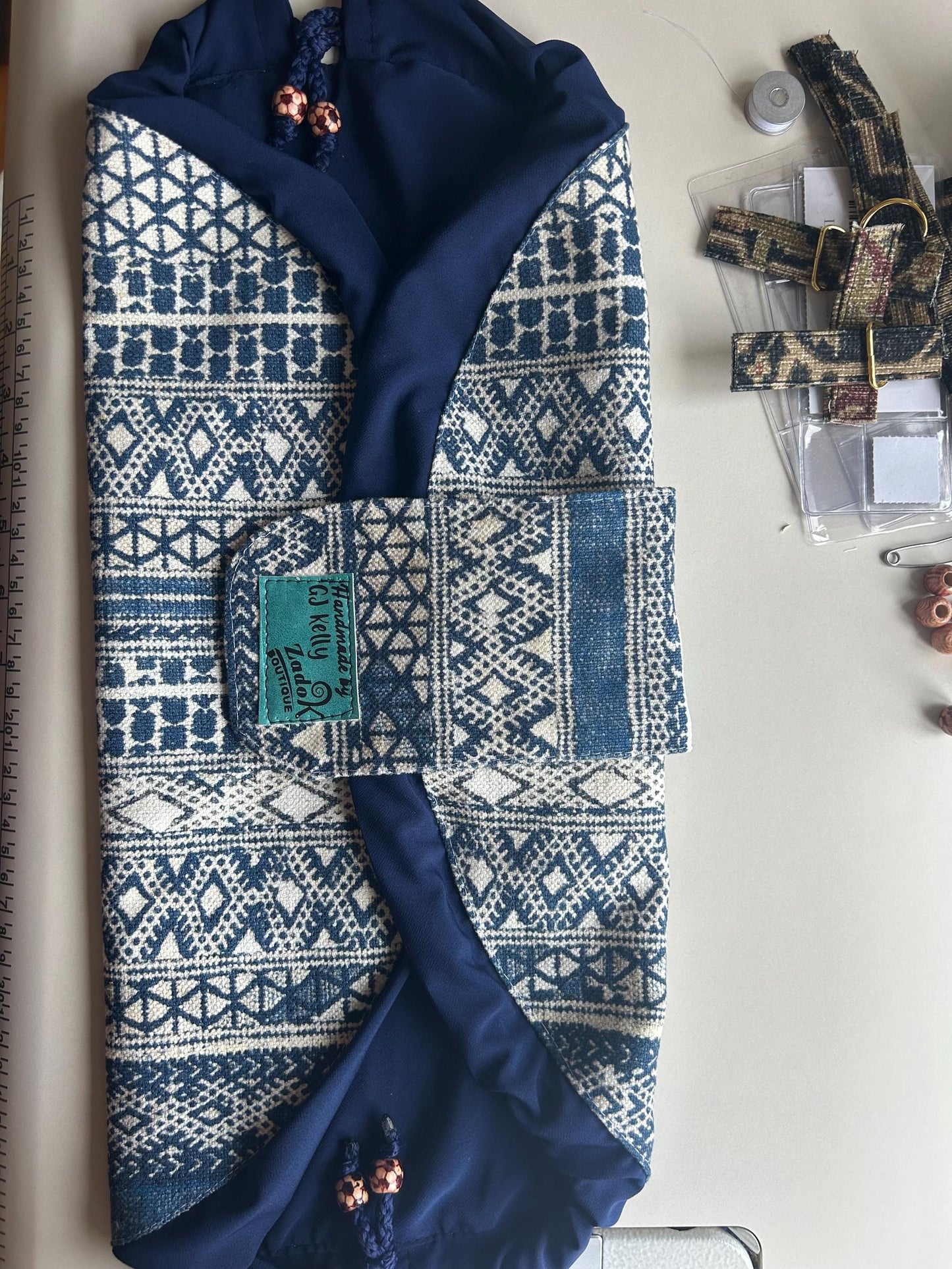 Handmade HAKAN design Makeup Bag: Drawstring Cosmetic Organizer