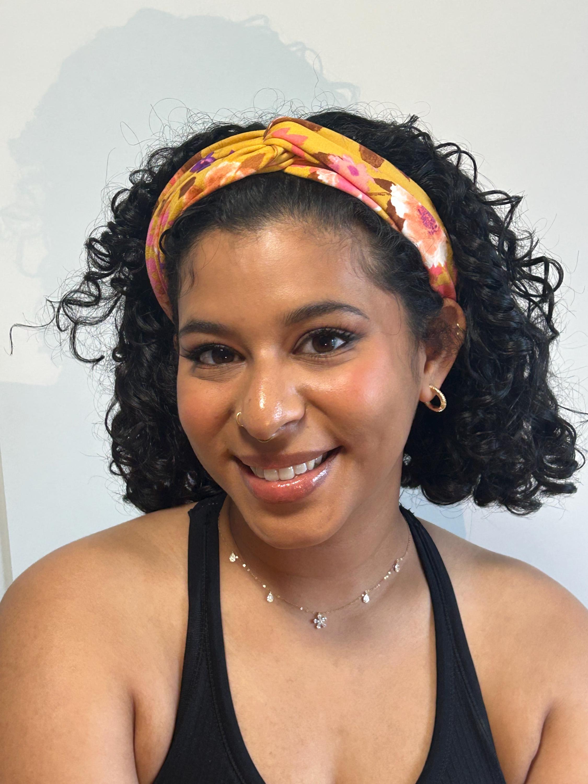 Knotted Turban Headband: Autumn Colors - Double Twist, Wide Headband - Active Wear