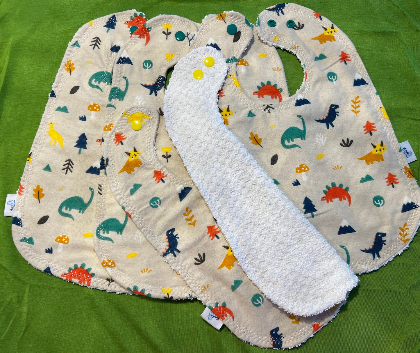 Baby Bib (0-3 Years) - Cotton Flannel (12.5x8.5 inch) - Handmade in Canada