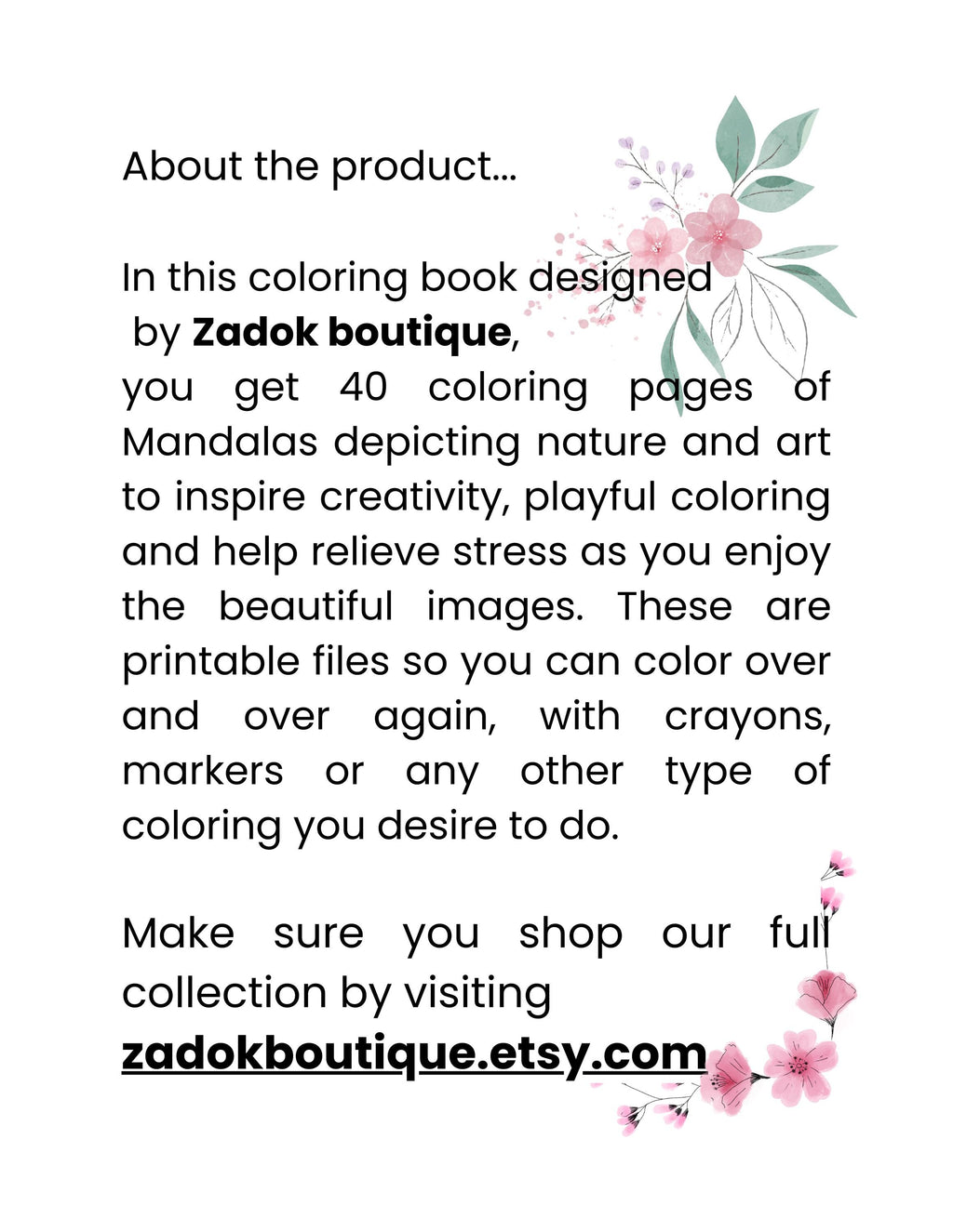 Mandala Coloring Pages for Adults: 40 Printable Designs (PDF Download)