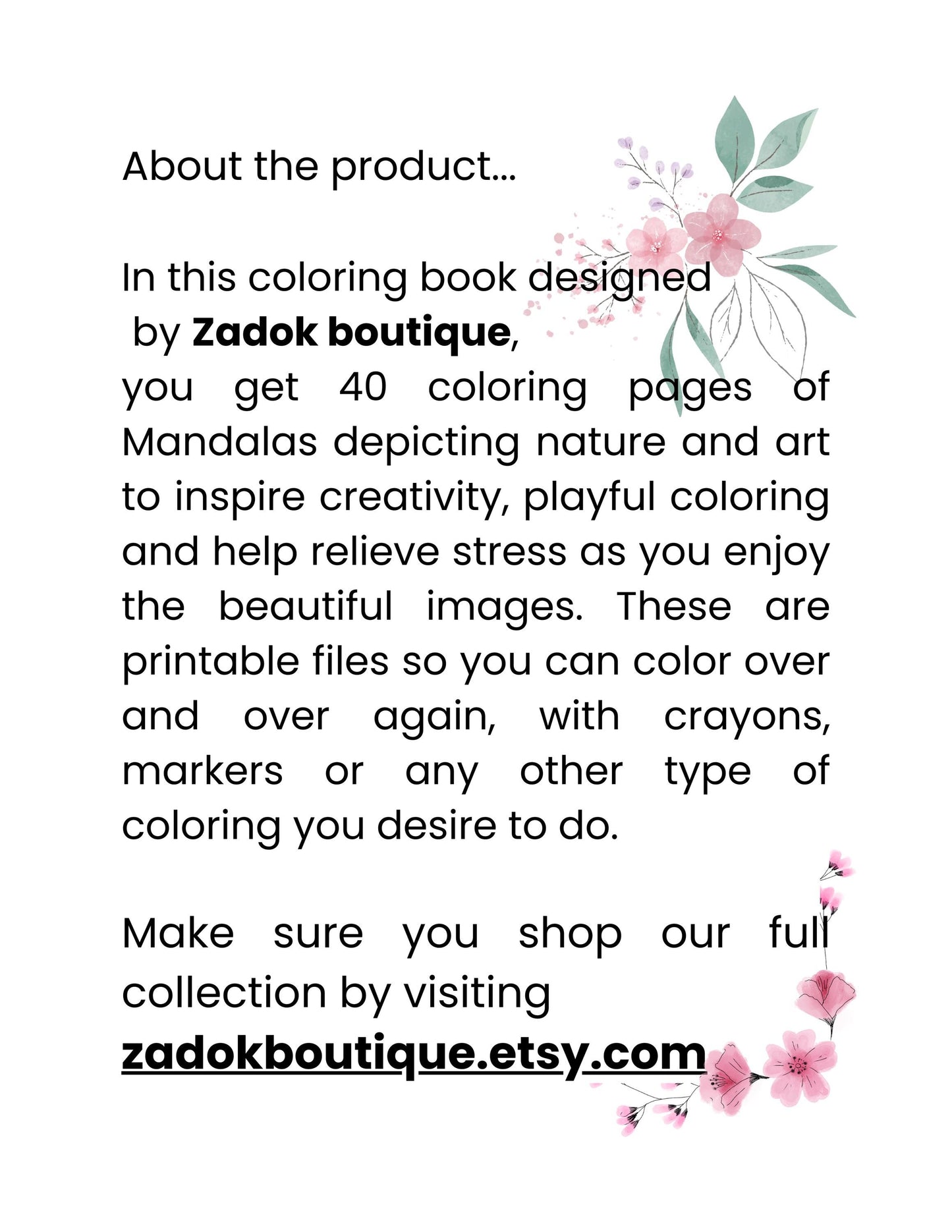 Mandala Coloring Pages for Adults: 40 Printable Designs (PDF Download)