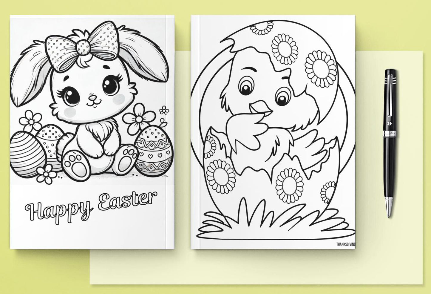 Easter Coloring Book for Kids: 20 Printable Pages (PDF Download)
