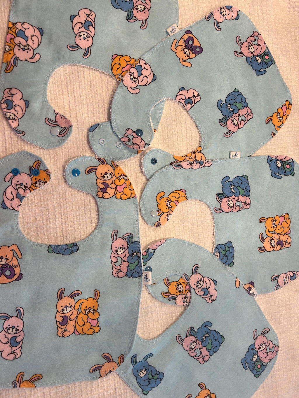 Baby Bib (0-3 Years) - Cotton Flannel (12.5x8.5 inch) - Handmade in Canada