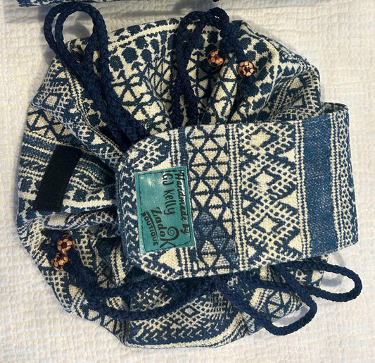 Handmade HAKAN design Makeup Bag: Drawstring Cosmetic Organizer