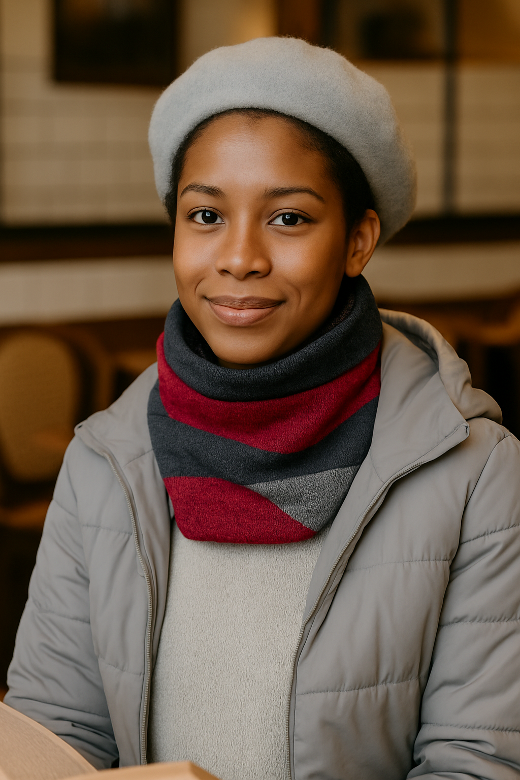 Neck Warmer | Gaiter - Geometric Red-Grey-Black