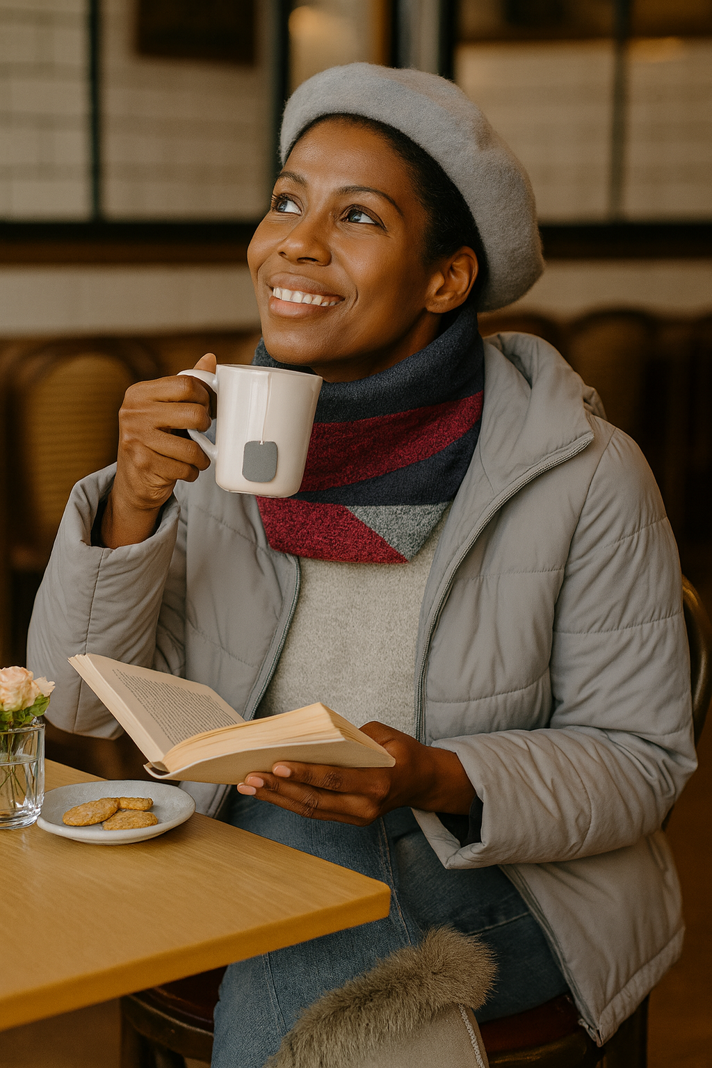 Neck Warmer | Gaiter - Geometric Red-Grey-Black