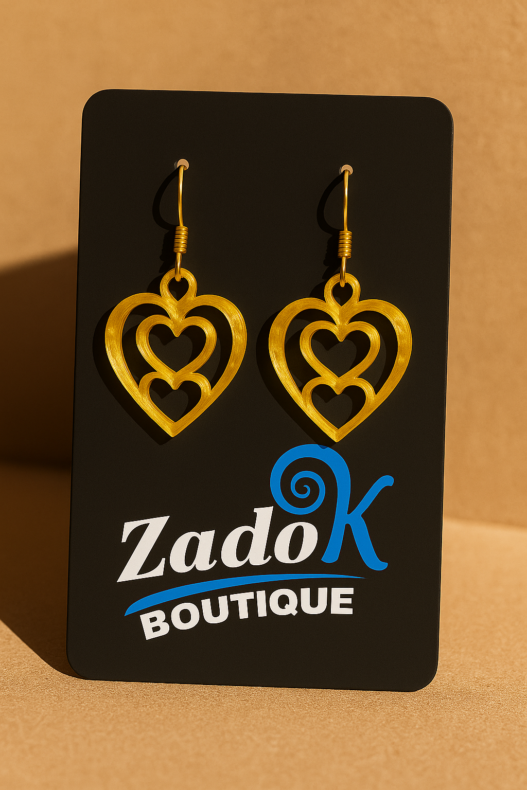 Earrings: Hearts Entwined