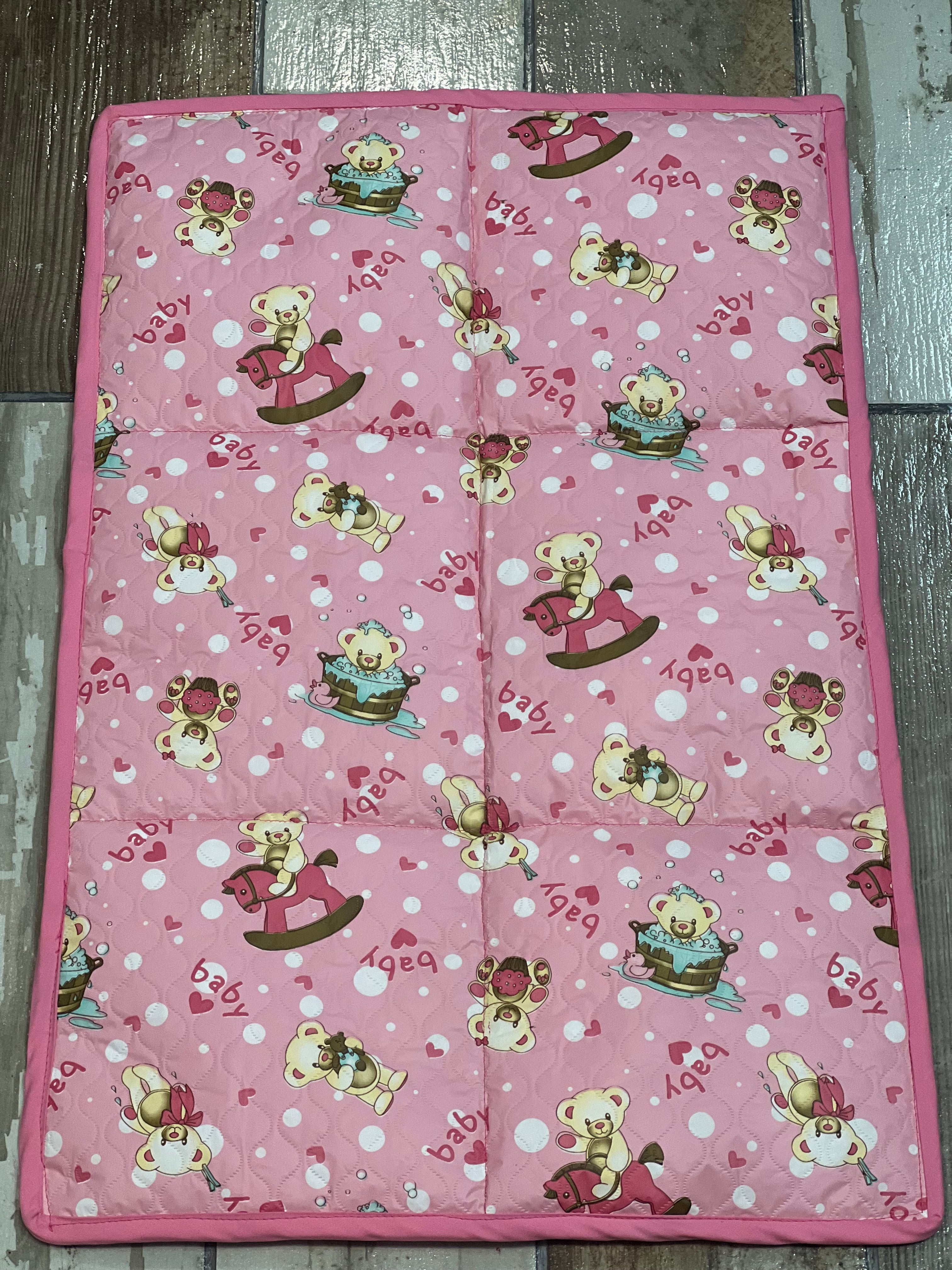 Baby Changing Mat-PINK Teddybear