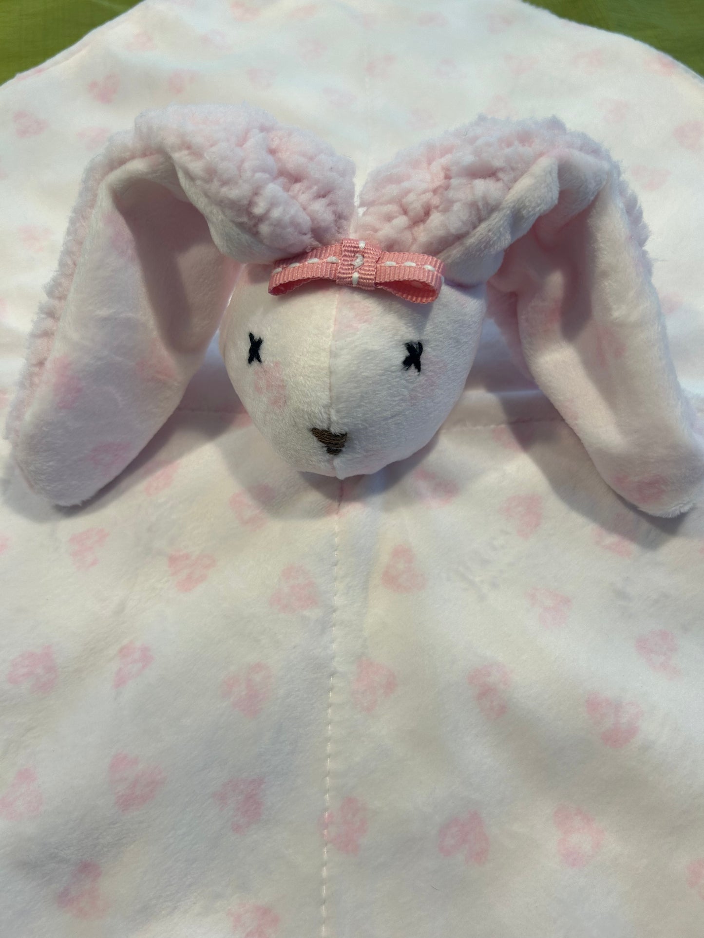 Bunny Lovey Comforter - Baby blanket - Blue or Pink