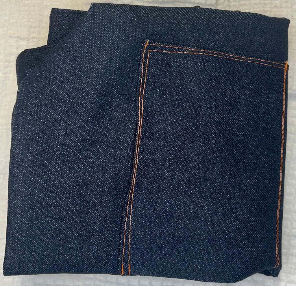 Black Denim Tote Bag with Bows