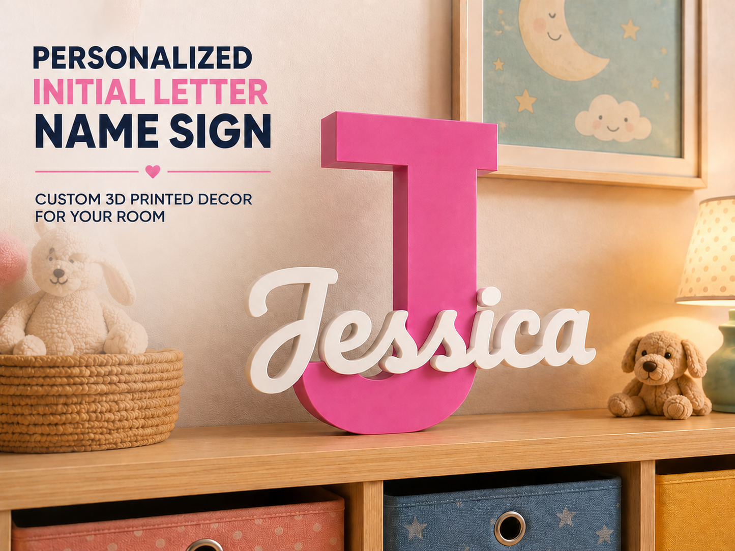 Personalized Monogram 3D Name Sign