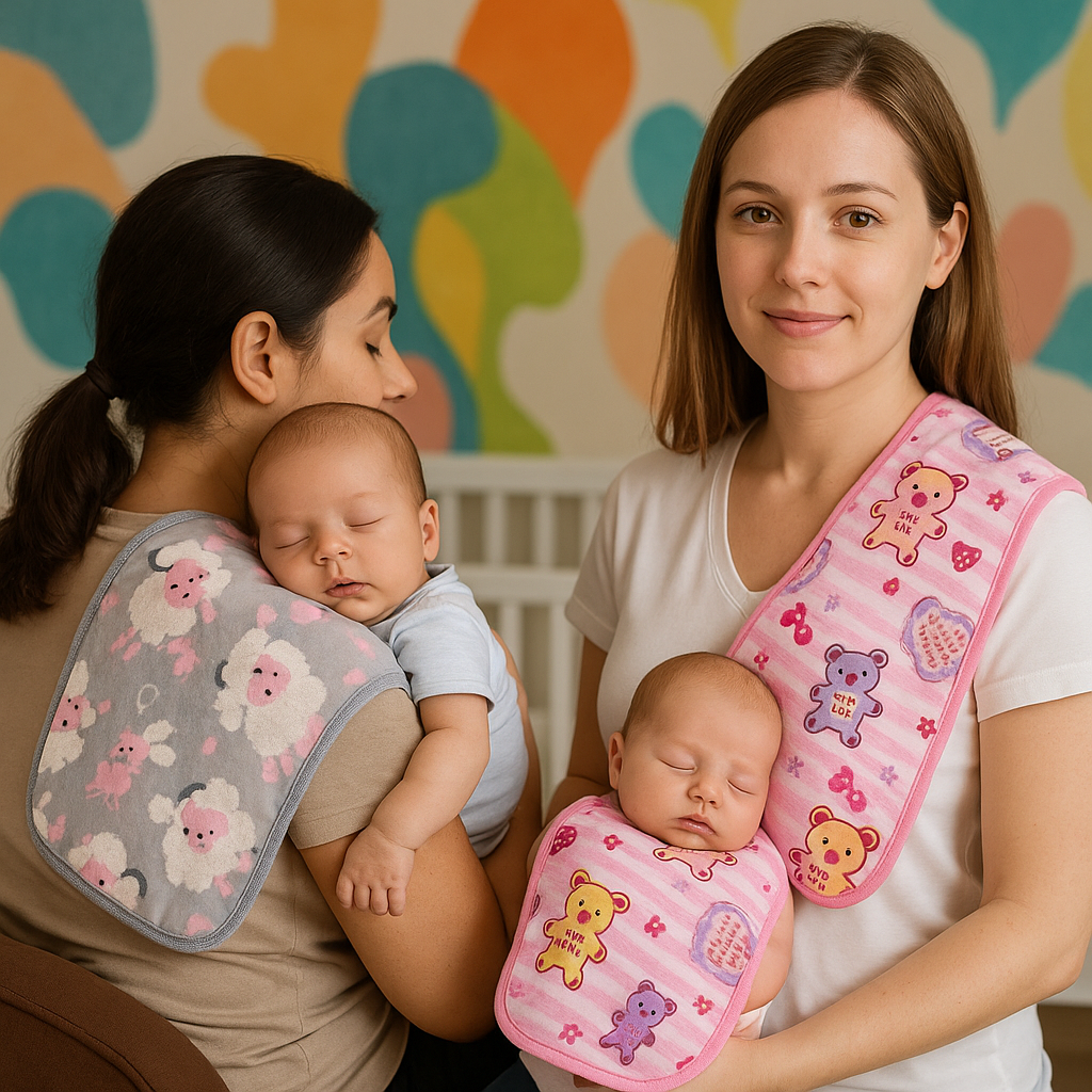 Baby Burp Cloth - Rectangular with Bias