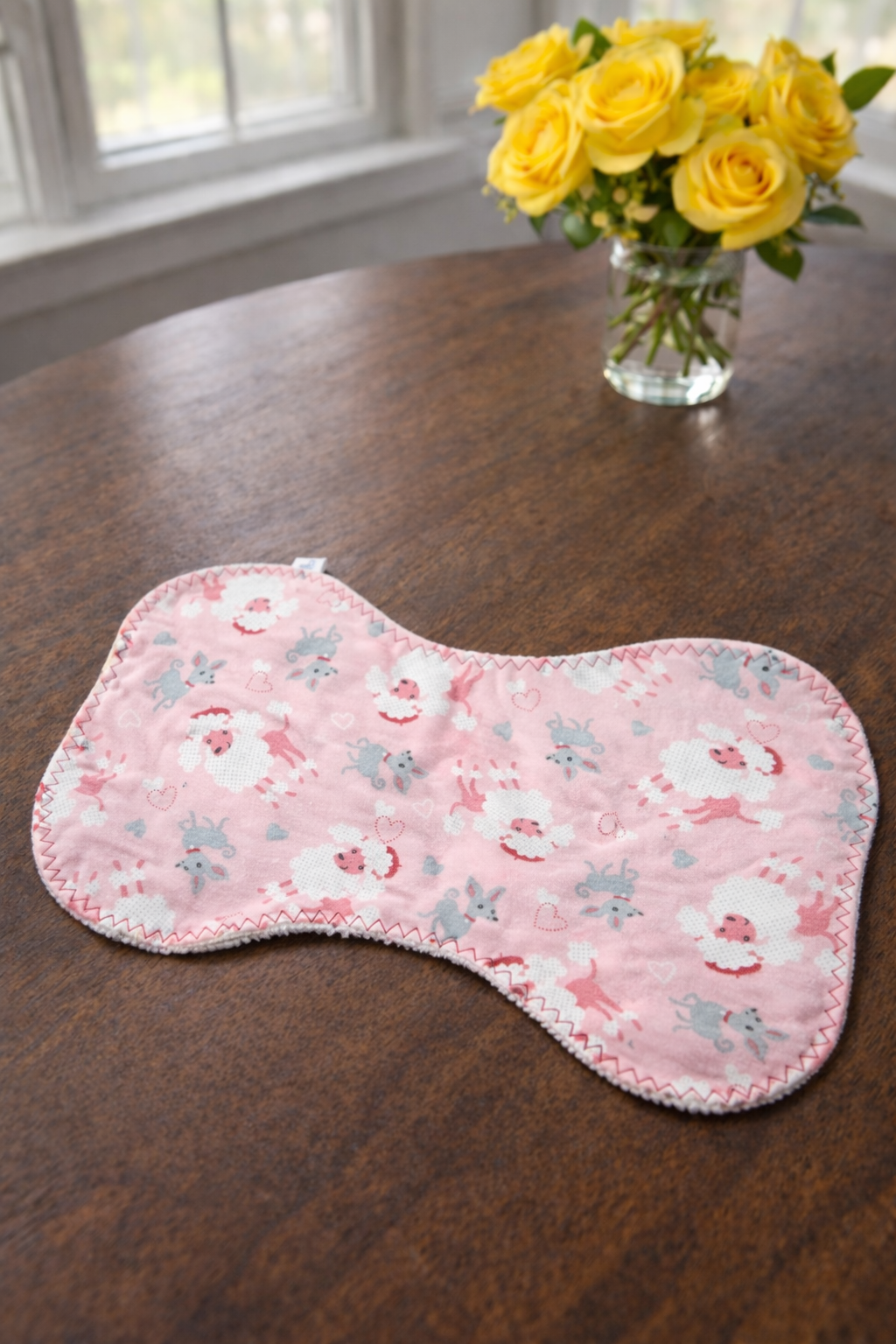 Baby Blanket Gift Set: Salmon Pink Minky-Dot & Flannel with 2 Burp Cloths
