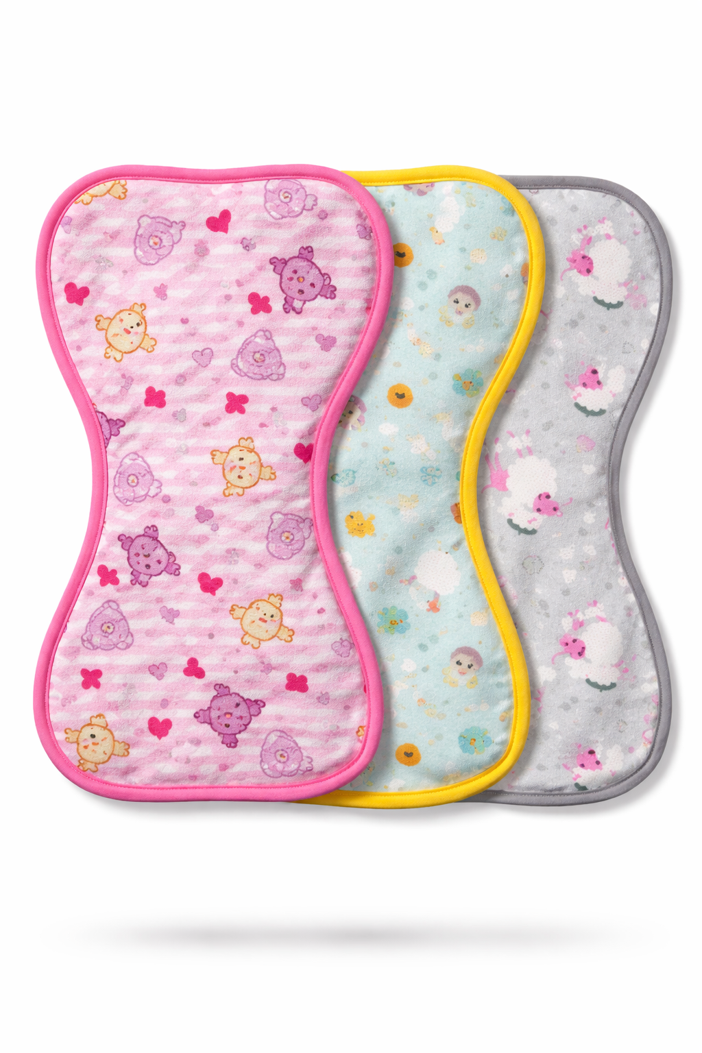 Baby Burp Cloth - Contoured with bias