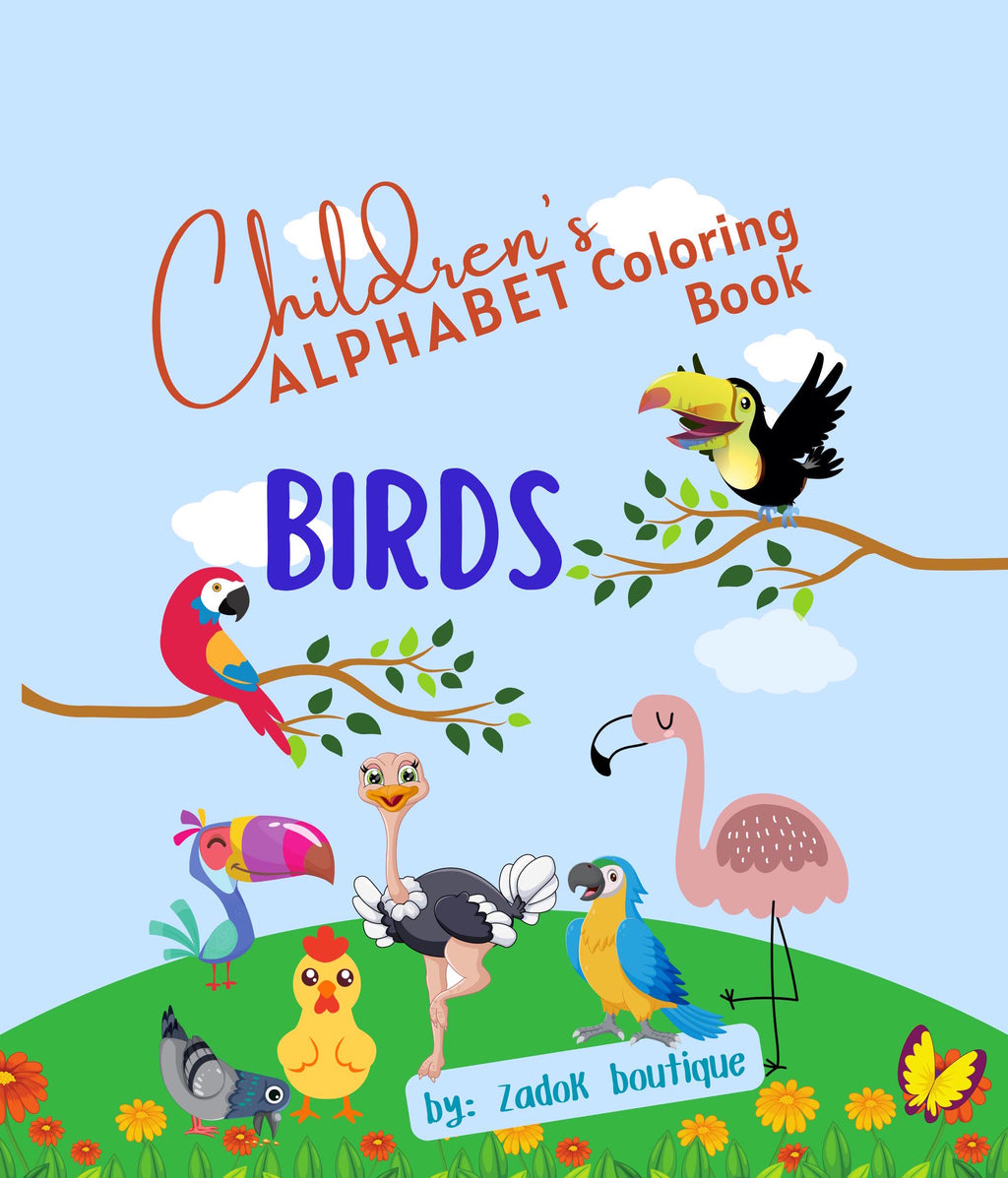 Birds A-Z Coloring Pages for Children: Homeschool Education (PDF Download)