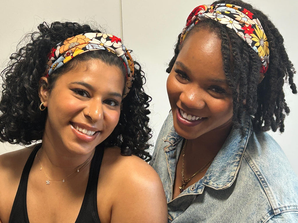 Knotted Turban Headband: Floral Multicolored - Wide Headband for Yoga & Everyday