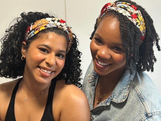 Floral Turban Headband: Knotted Wide Headband for Yoga & Everyday