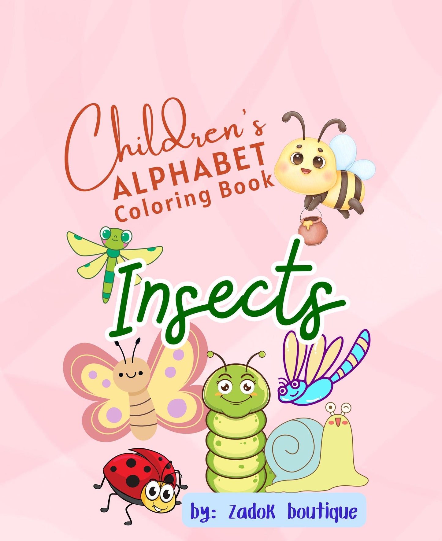 Insects Coloring Pages A-Z: Kids Alphabet Activity (PDF Download)