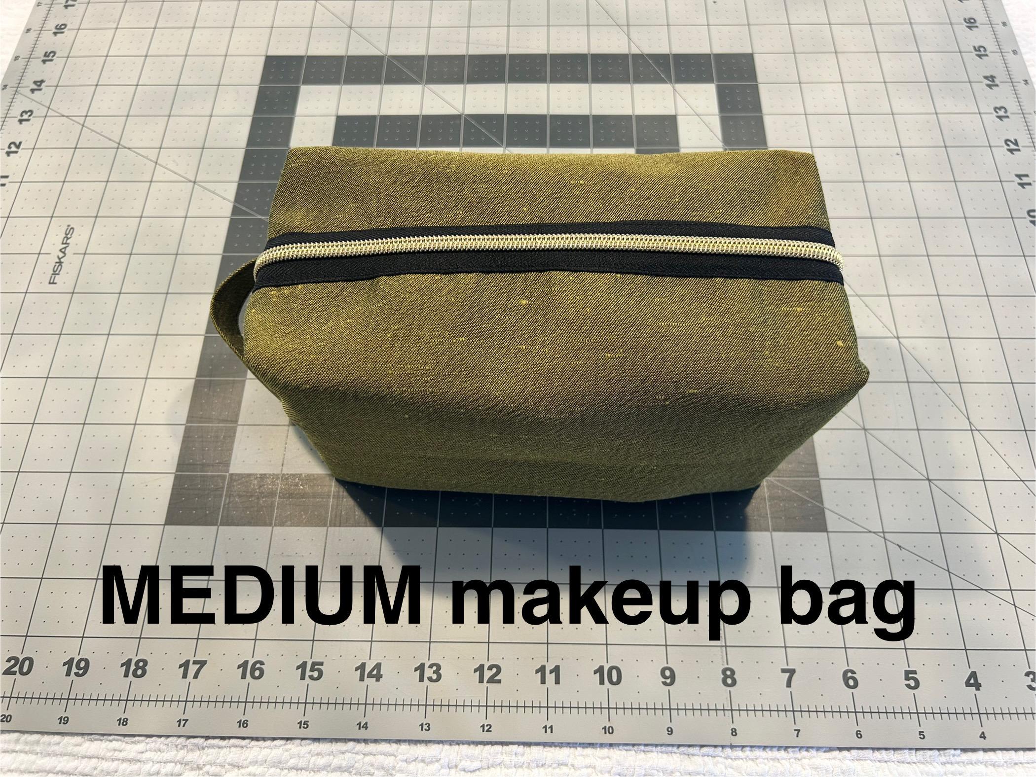 Quilted Raw Silk Makeup Bags: Mint Green & Gold - Set of 3 or individual