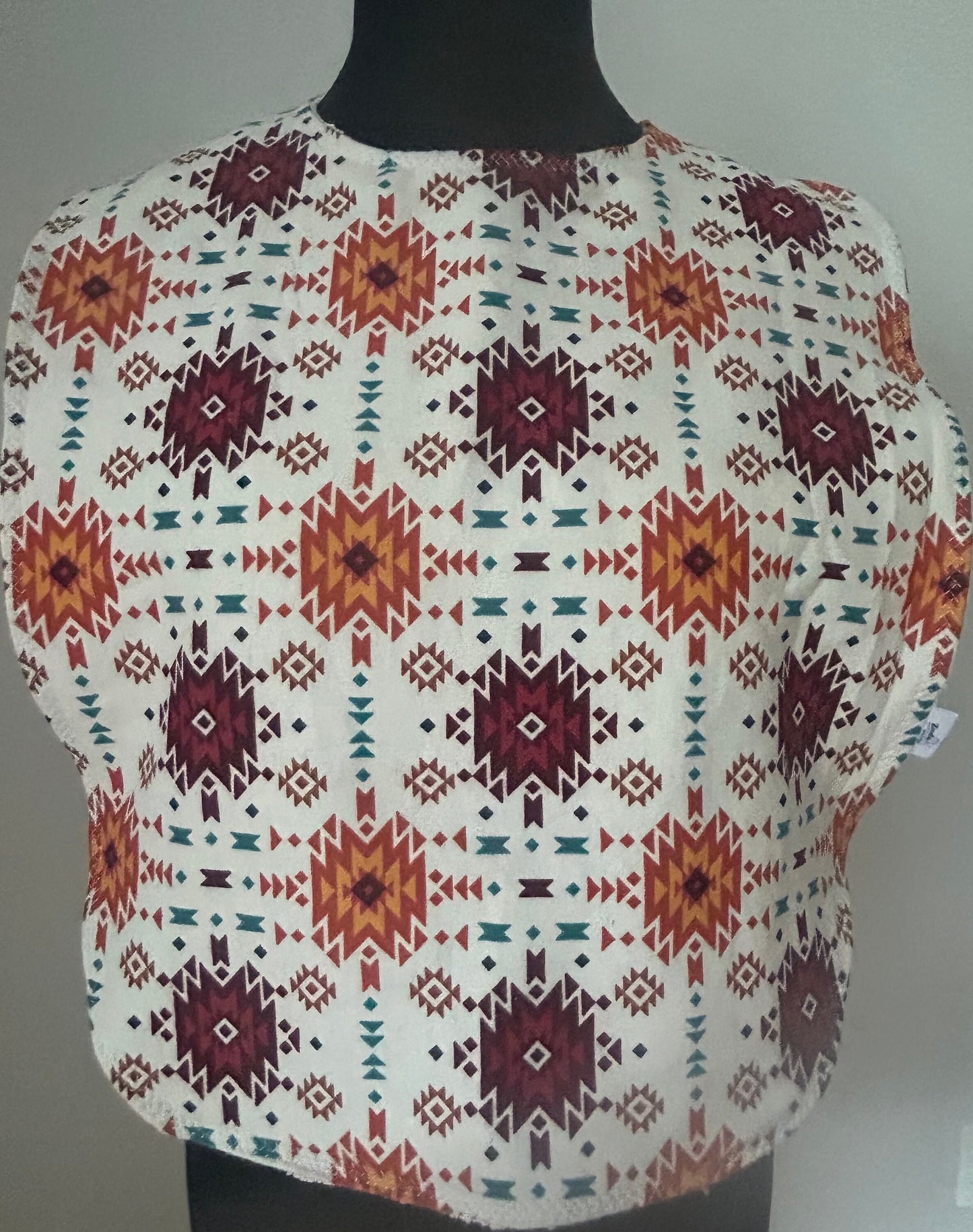 Flannel & Terry Towel Adult Bib: Special Needs Clothing Protector