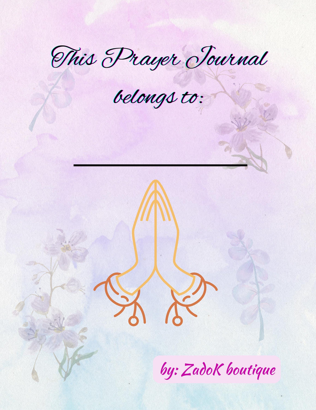Praying Hands Prayer Journal: Gratitude, Reflections (Digital Download)
