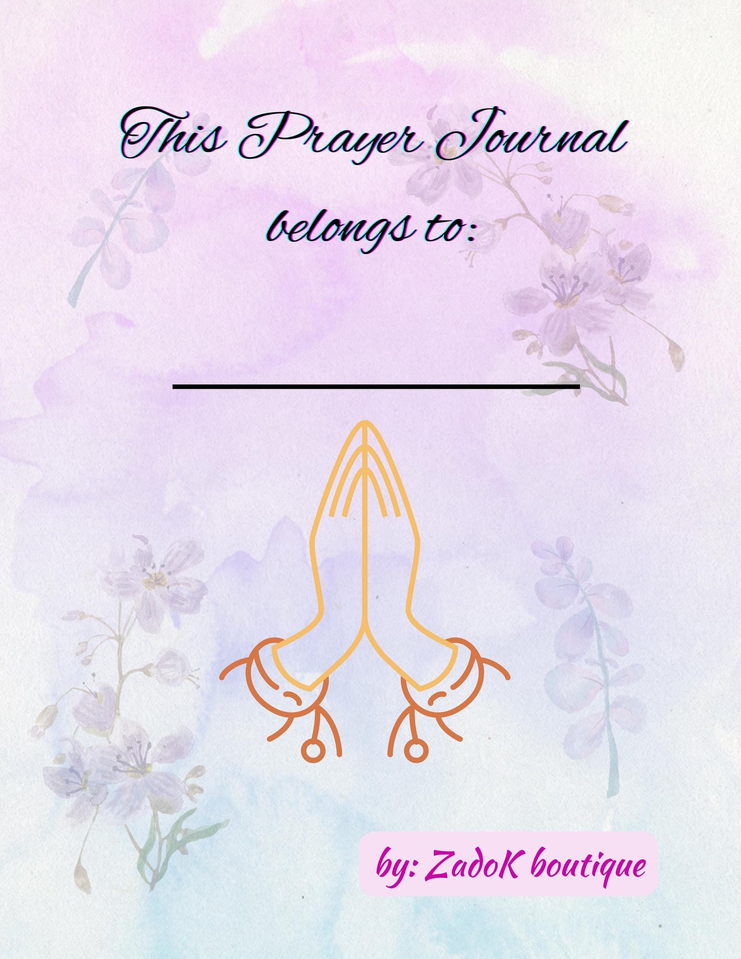 Praying Hands Prayer Journal: Gratitude, Reflections (Digital Download)