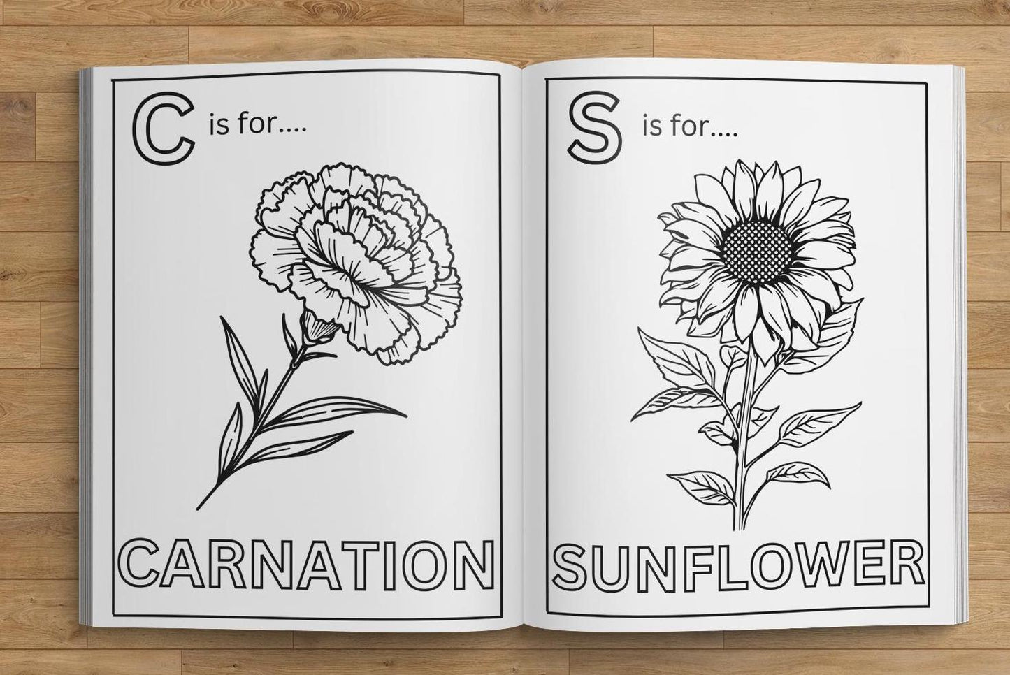 Flower Alphabet Coloring Pages A-Z: Homeschool Printable (PDF)