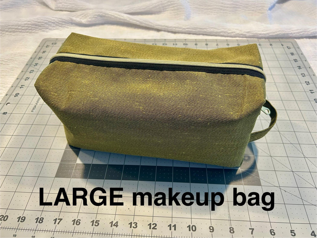 Quilted Raw Silk Makeup Bags: Mint Green & Gold - Set of 3 or individual