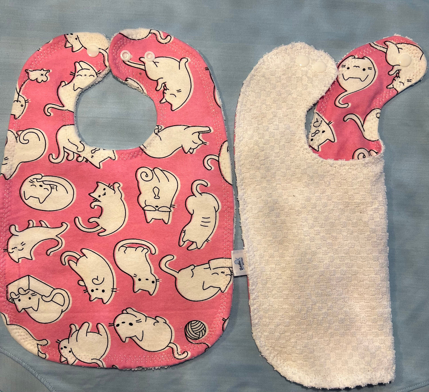 Baby Bib (0-3 Years) - Cotton Flannel (12.5x8.5 inch) - Handmade in Canada