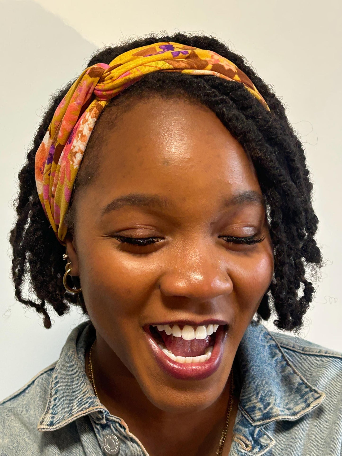 Knotted Turban Headband: Wide Twist, Autumn Colors - Active Wear